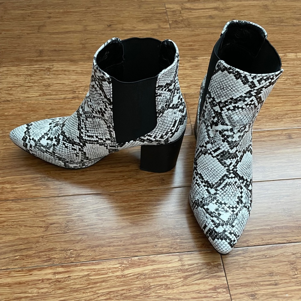 Snakeskin Booties